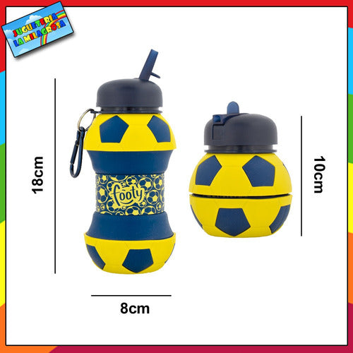 Flexible Silicone Football Shape Kids School Collapsible Bottle 11