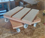 Eucalyptus Wood Planter Base 30x30 with Solid Wheels 7