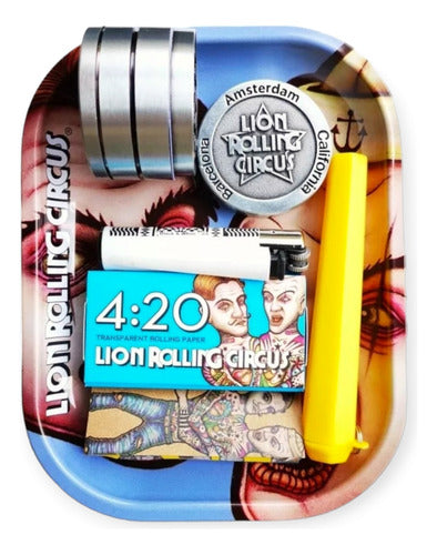 Lion Rolling Circus Grinder 4p Clipper Papers Kit 0