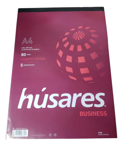 Húsares Business A4 Grid Paper Block Pack of 10 Units 0