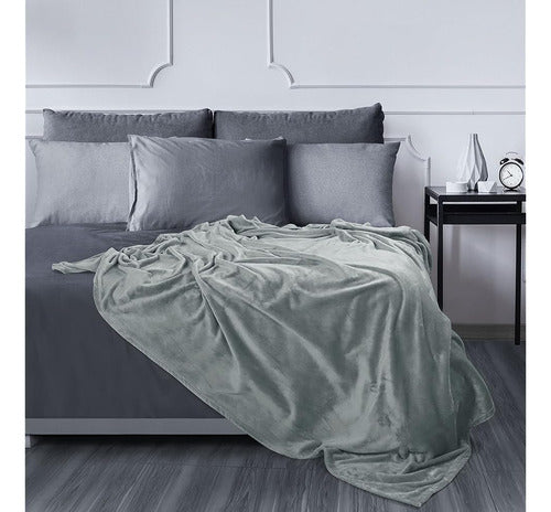 Utopia Bedding Fleece Manta Twin Size Gris Frío Ligero Fuzzy 1