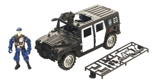 Set Firefighter Police Car Helicopter Tank with Sound 14