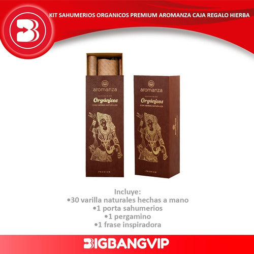 Organic Premium Incense Kit Aromanza Gift Box Herbs 1