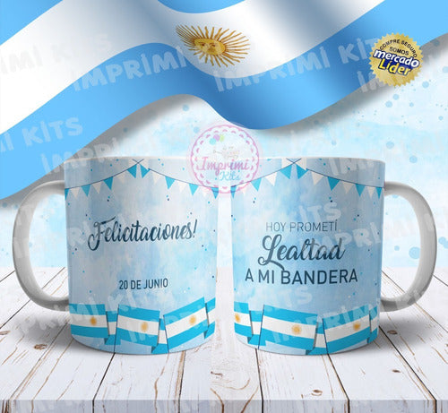 Imprimi Kits Plantillas Sublimar Tazas Jura Promesa A La Bandera Diseños 2