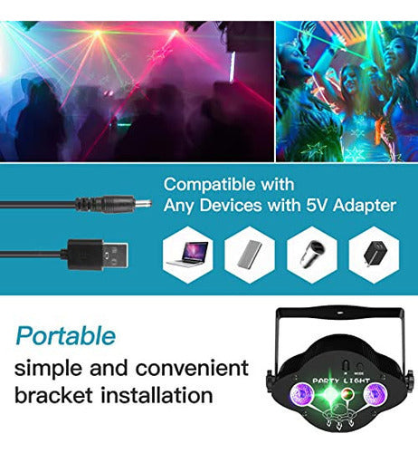 U`King Sound Activated LED Party Lights with Remote Control 6