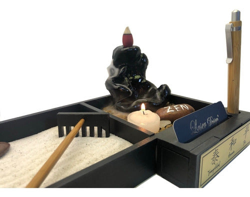 Zen Garden with Smoke Fountain for Desktop - Ideal for Offices 0