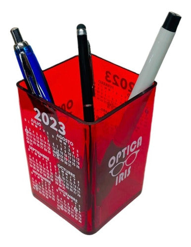 100 Colorful Pen Holders with Logo and 2019 Calendar 17