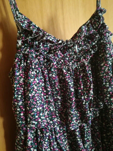 Kyhara Blusa Musculosa Con Volados Floreada 4