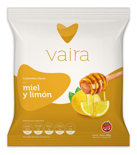 Vaira Caramelos Vaira Duros Miel Y Limón 6 Paq. X 80 G 0