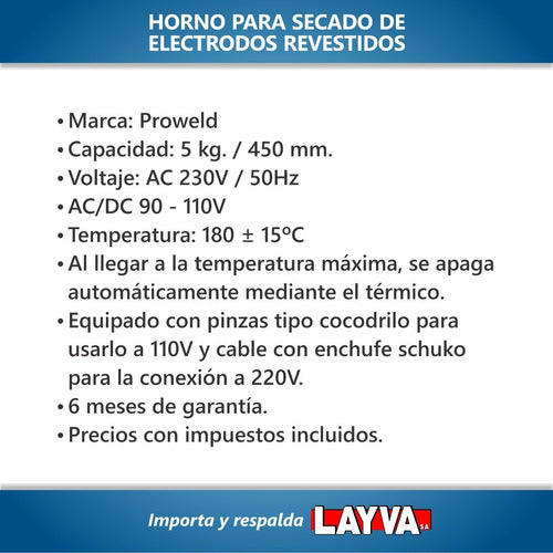 402007 Horno Secador Termo P/electrodos Revestidos Proweld 1