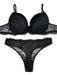 Pack of 2 Lace Sets Assembled Soft Cupless Push-Up Bra Art 589 New 0