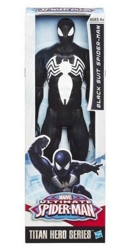 Spider-Man Marvel Ultimate Spider-Man Titan Hero Series Black Suit Figure 1