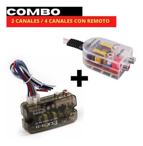 Combo 2 Impedance Adapter 2 Ch / 4 Ch with Remote 0