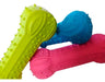 Shop Chew Bone for Pets with Squeaker and Textured Design in Various Fluorescent Colors 1