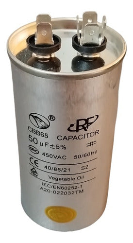 Capacitor 50 Mf 450 Vac Metálico Aire Acondicionado 0