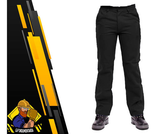 Ombu Classic Black Work Pants Grafa Size 48 0
