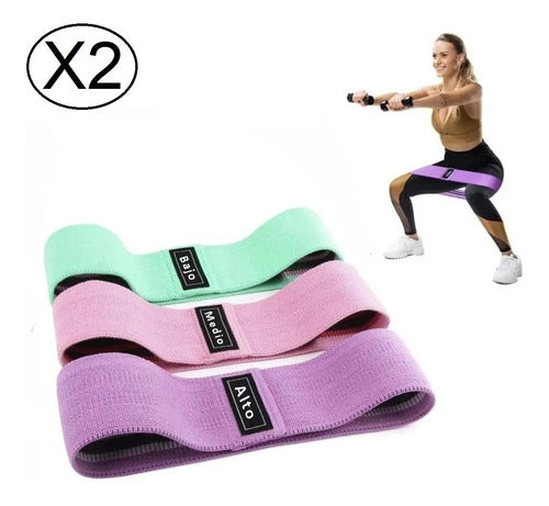 EldFitness Pack X2 Sets of 3 Circular Elastic Bands High/Medium/Low Resistance 0