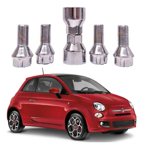 MicaLubricantes Anti-Theft Lug Nut Bolts for Fiat 500 Since 2016 0