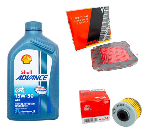 Shell Yamaha FZ 16 Service Kit + Wega 0