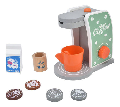 Cc Para Cafeteira Toy Wooden Mini Simulation Pretend 0