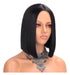 Medium 35cm Black Straight Synthetic Natural-Looking Wig with Gift Net 4