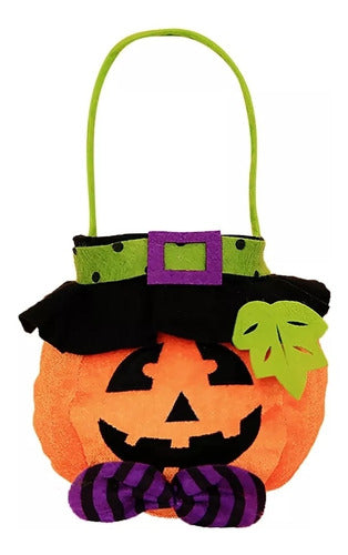 Halloween Bolso Redondo Con Capucha Porta Golosinas En Felpa 0