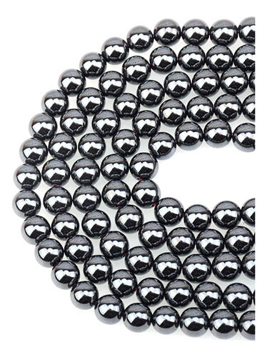 LPBeads Loose Beads 0.315 Inches/8mm Natural Stone Hematite 0