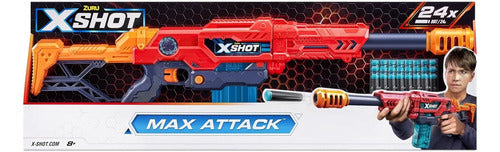 X-Shot Max Attack Dart Blaster - Shoots Up to 18 Meters with 24 Darts 0