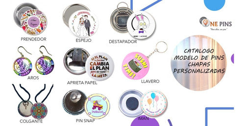 Pin Prendedor Personalizados 38mm X 42 Unidades - One Pins 5