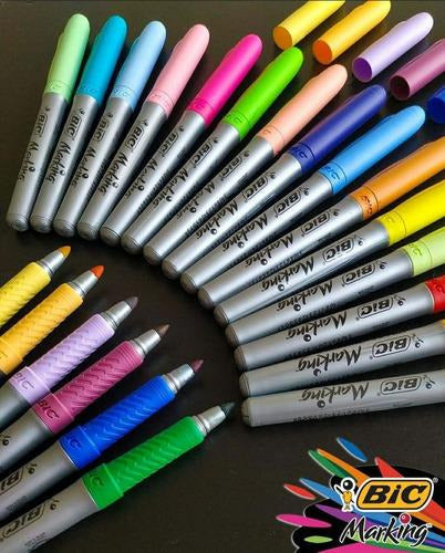 Marcador Bic Tinta Permanente Con Grip X36 Colores 1