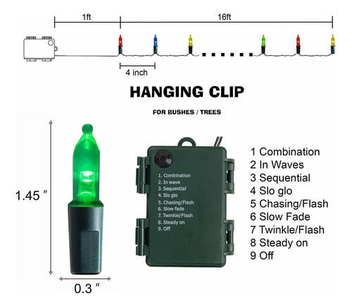 Funpeny - 50 Luces Led De Navidad Para Uso Al Aire Libre De 3