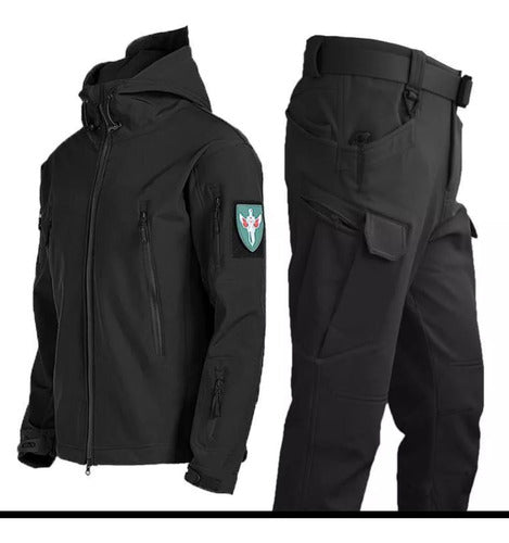 Tactical Conjunto Tactico Softshell Campera Y Pantalon Impermeable 7