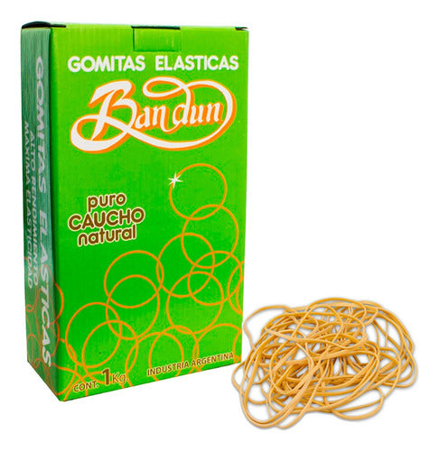 BANDUN Brown Elastic Bands 40mm 204 Boxes of 30g 0