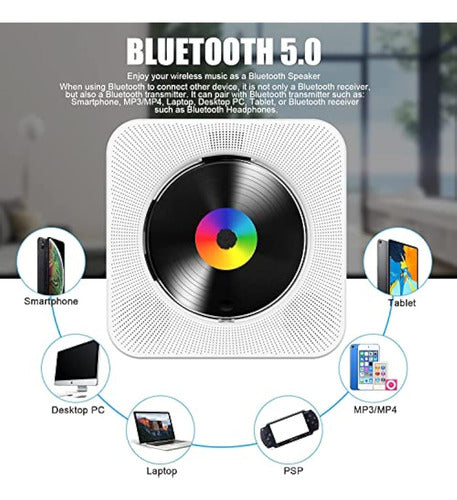 Gueray Cd Player Portable Bluetooth Desktop Cd Player 3