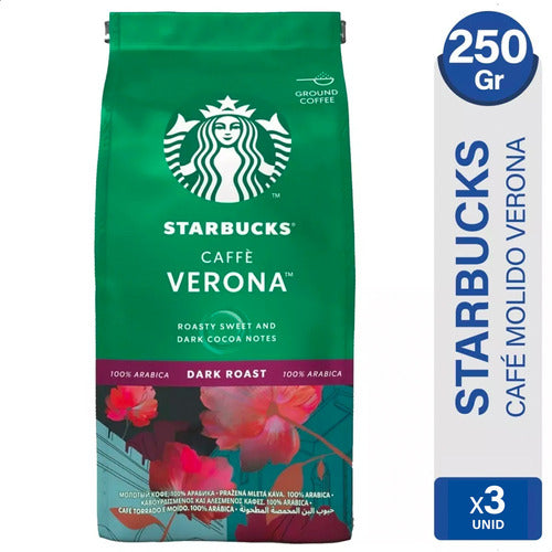 Cafe Molido Starbucks Caffe Verona Tostado Libre Gluten X3 0