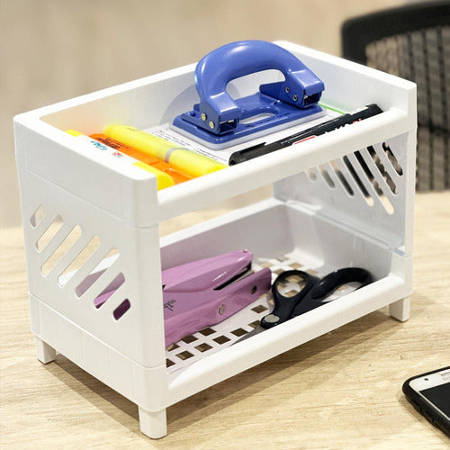 Colombraro Rectangular Organizer Double Layer Plastic 6