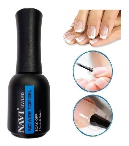 Navi 10ml Base Coat or Top Coat Gel LED UV X1U 6