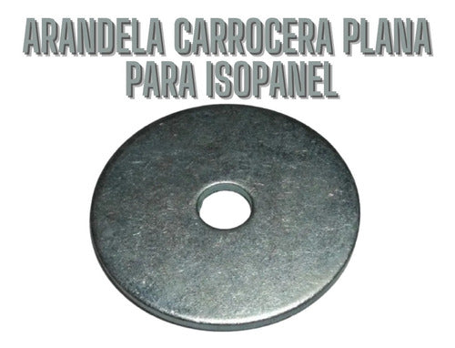 Arandela Carrocera Plana Para Isopanel 3/8 X 10 Unidades 0