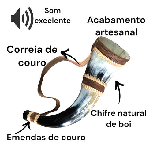 Berrante Infantil Profissional 3 Chifres De Boi 1