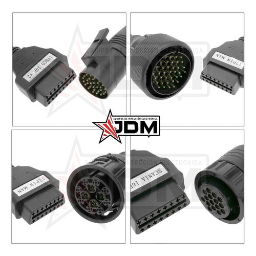 Kit 16 Cables Adaptadores Para Autos + Camiones - Delphi Autocom Scanner 6