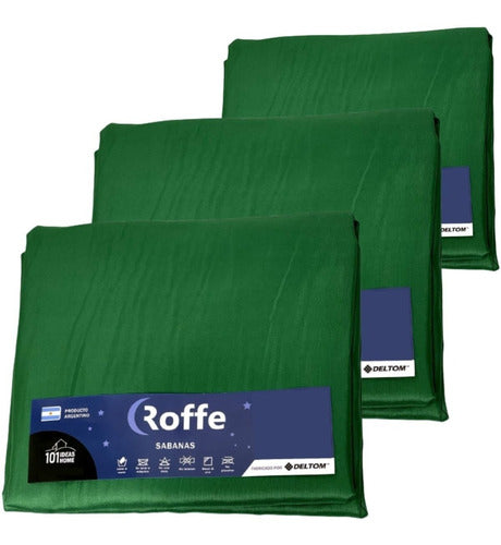 Pack of 3 Adjustable Queen Size Sheets 220 X 240 Cm - Roffe 18