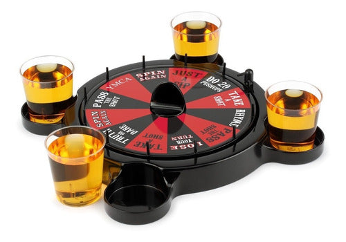 Generic Roulette Shots with 4 Tequila Shot Glasses for Pre-Game Fun 0