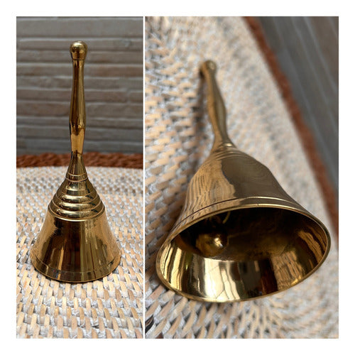 Pushkar Tienda: Campana Tibetana Metal Importada Himalaya Palo 14cm Cencerro 1