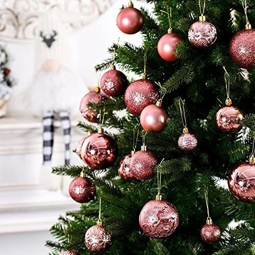 Senjie Rose Gold Christmas Tree Balls X32 5