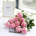 Veryhome Artificial Flowers Silk Roses Pink 50.8cm 2
