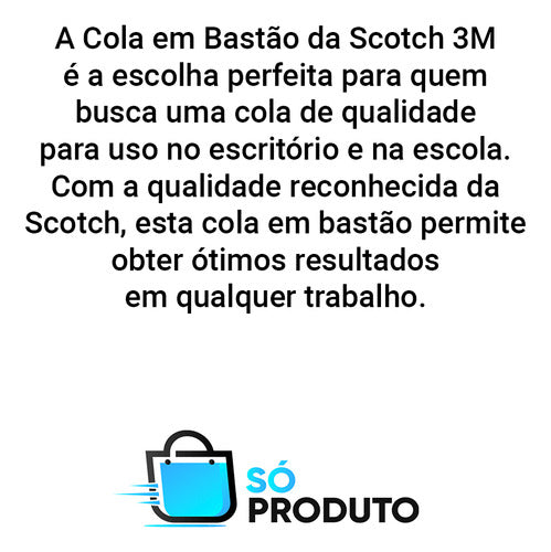 Cola Bastão Scotch Original Lavável 8g 3m Sem Solventes 1