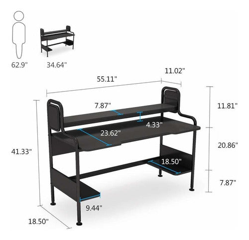 Tribesigns - Computer Desk with Console; Desk 6