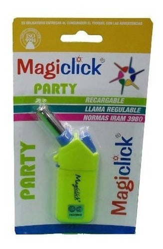 Encendedor Magiclick Chispero Recargable Party X 6 Unidades 0