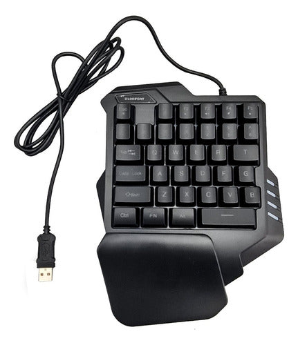 Redthunder Mini Gamer Keyboard Ergonomic One-Handed 35 Keys 1