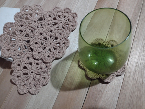 Ananay Tejidos Deco Posa Vasos Tejidos A Crochet (x 6) 2